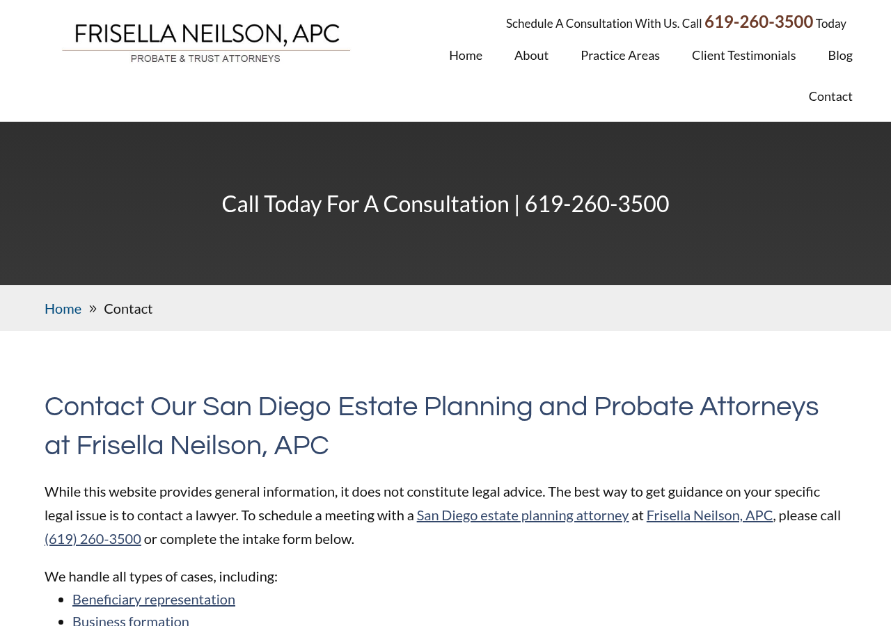 Screenshot of Contact - Frisella Neilson, APC