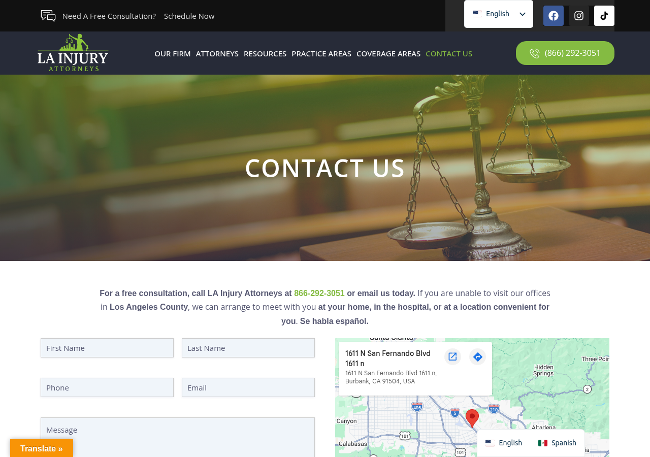 Screenshot of Contact LA Injury Attorneys for Personal Legal Help