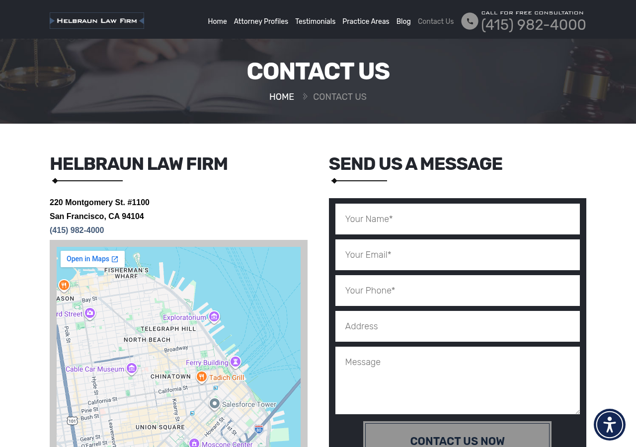 Screenshot of Contact Us | San Francisco Insurance Defense Lawyers Helbraun Law Firm