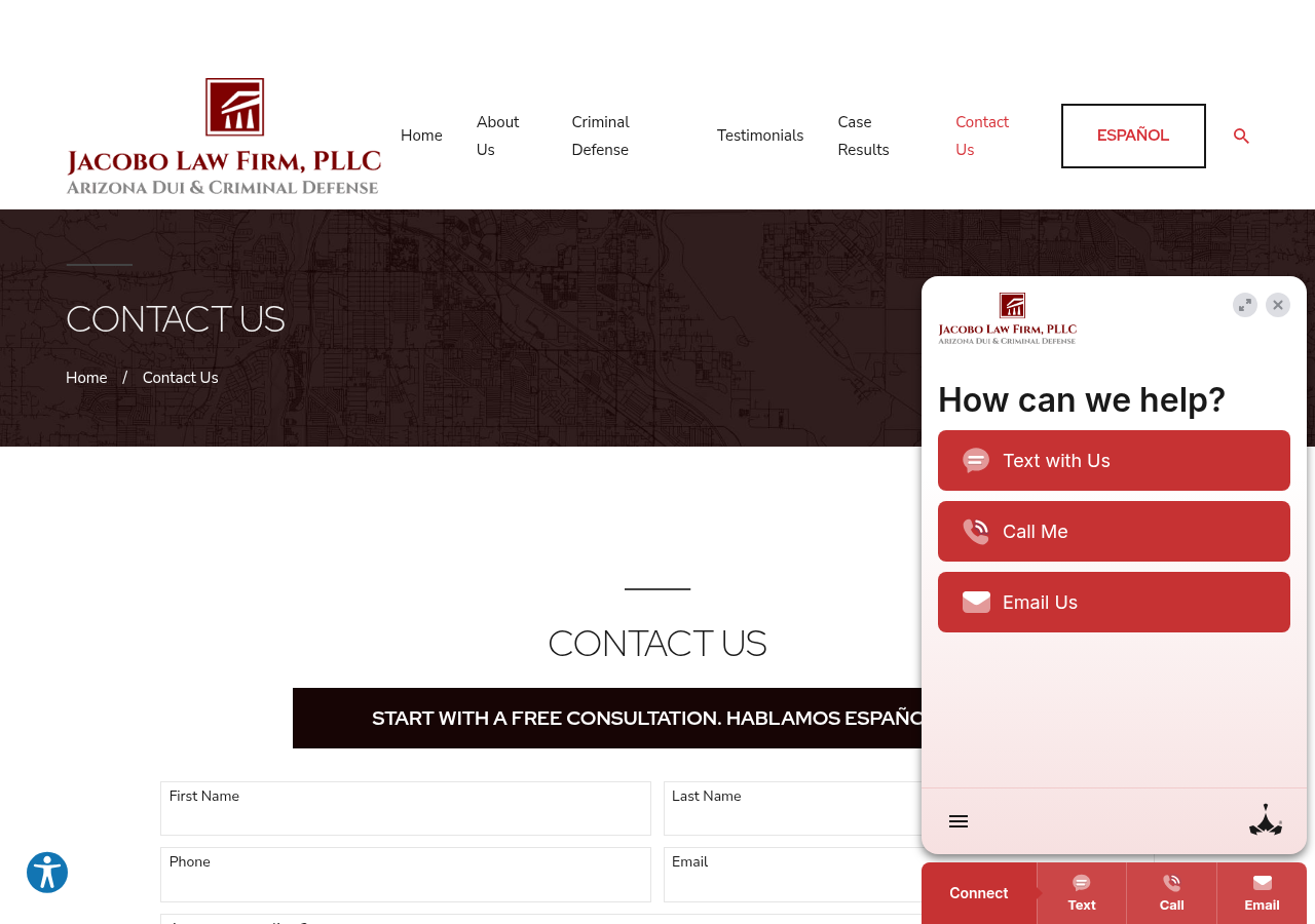 Screenshot of Chandler Criminal Defense Attorney | Contact Us