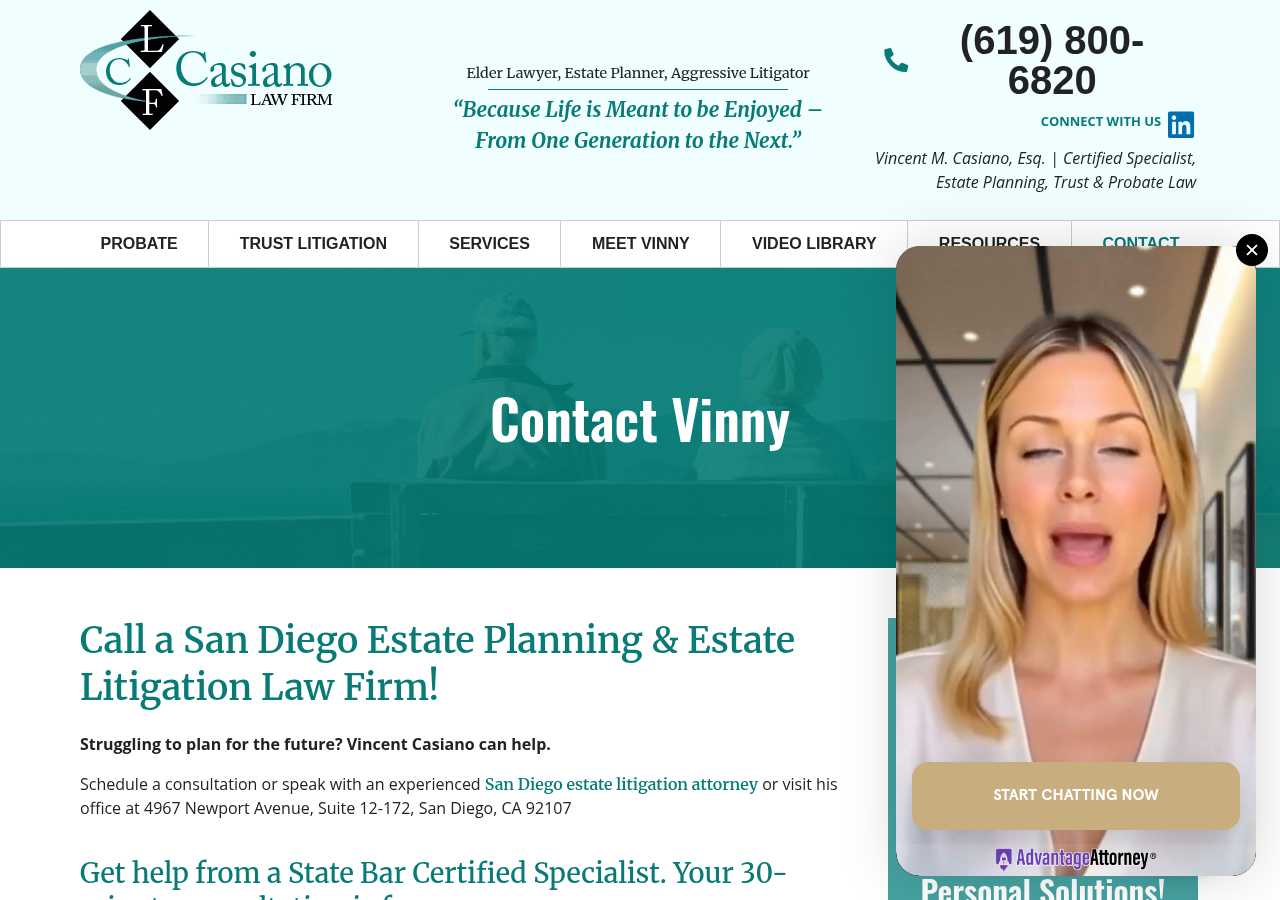 Screenshot of Contact Us | Estate Planning & Estate Litigation Law Firm | San Diego, CA