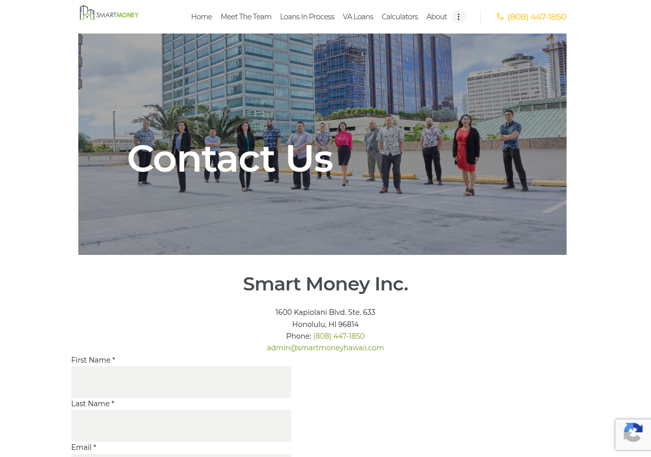Screenshot of Contact Us | Smart Money Inc.