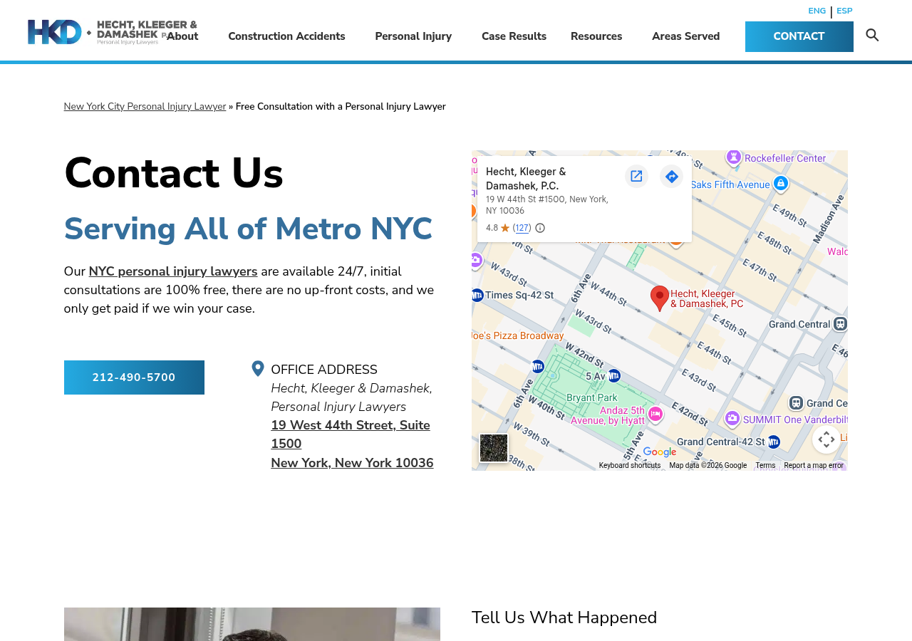 Screenshot of Contact Our NYC Injury Lawyers | Free Consultation | HKD