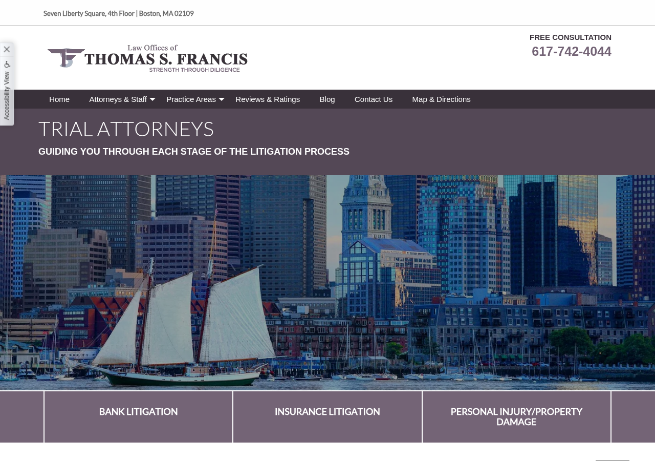 Screenshot of Massachusetts Trial Attorneys | Law Offices of Thomas S. Francis