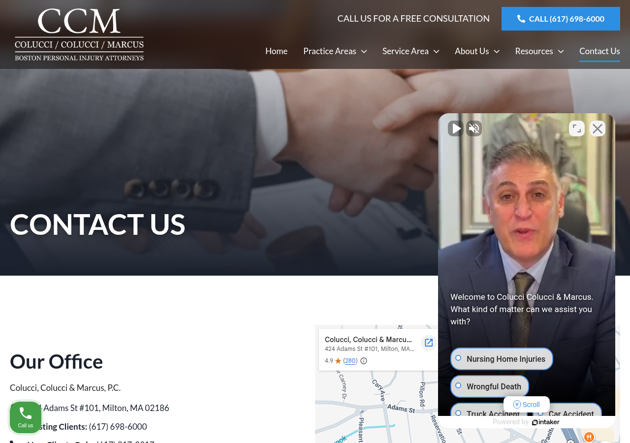 Screenshot of Contact Us | ⚖️ Reach Out To Colucci, Colucci & Marcus, P.C.