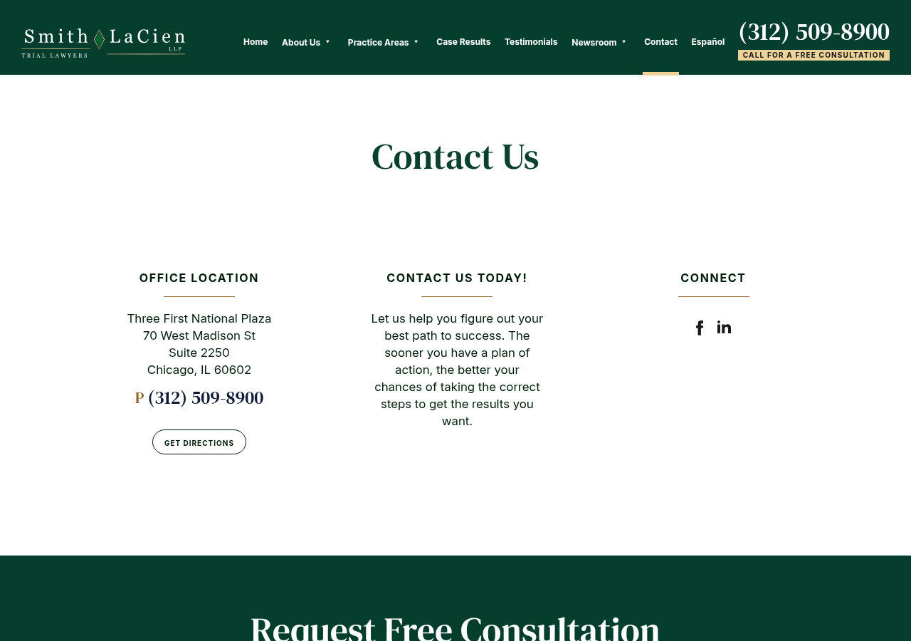 Screenshot of Contact Us | Smith LaCien LLP