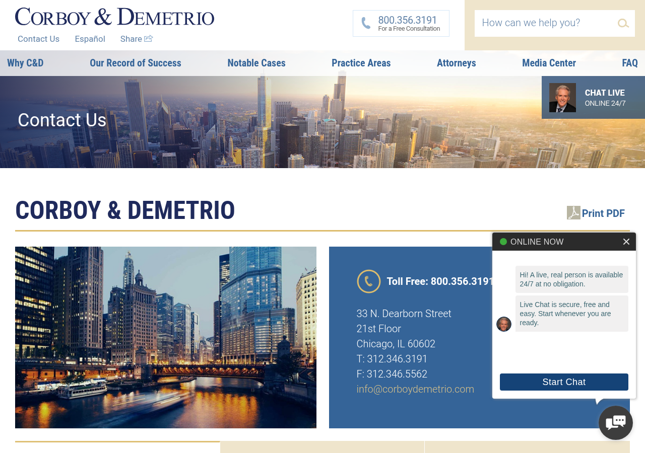 Screenshot of Corboy & Demetrio