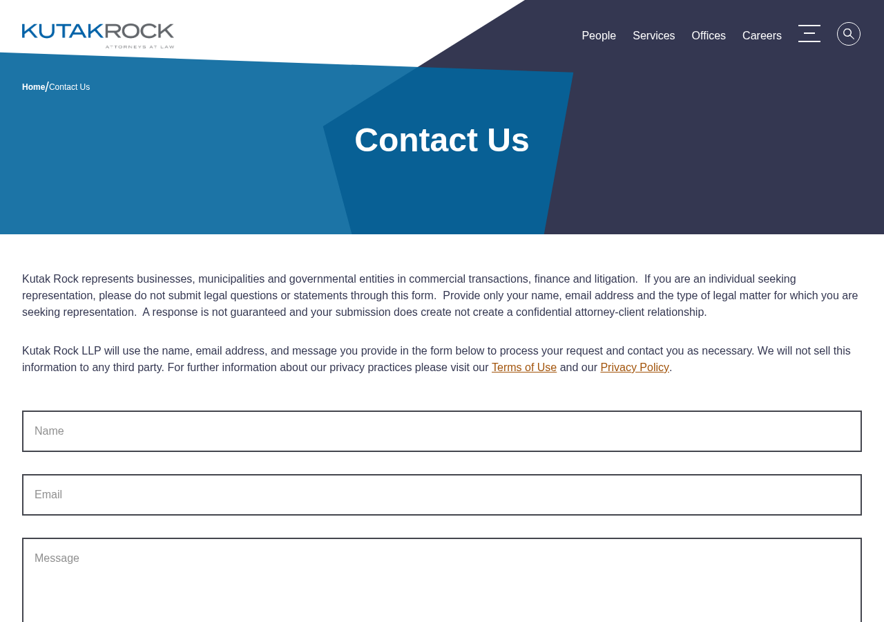 Screenshot of Contact Us | Kutak Rock LLP
