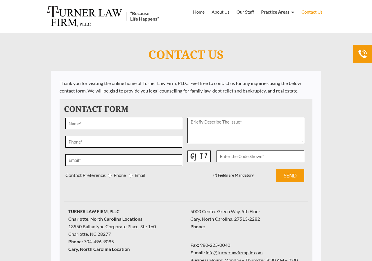 Screenshot of Turner Law Firm, PLLC | Charlotte, NC | Contact Us