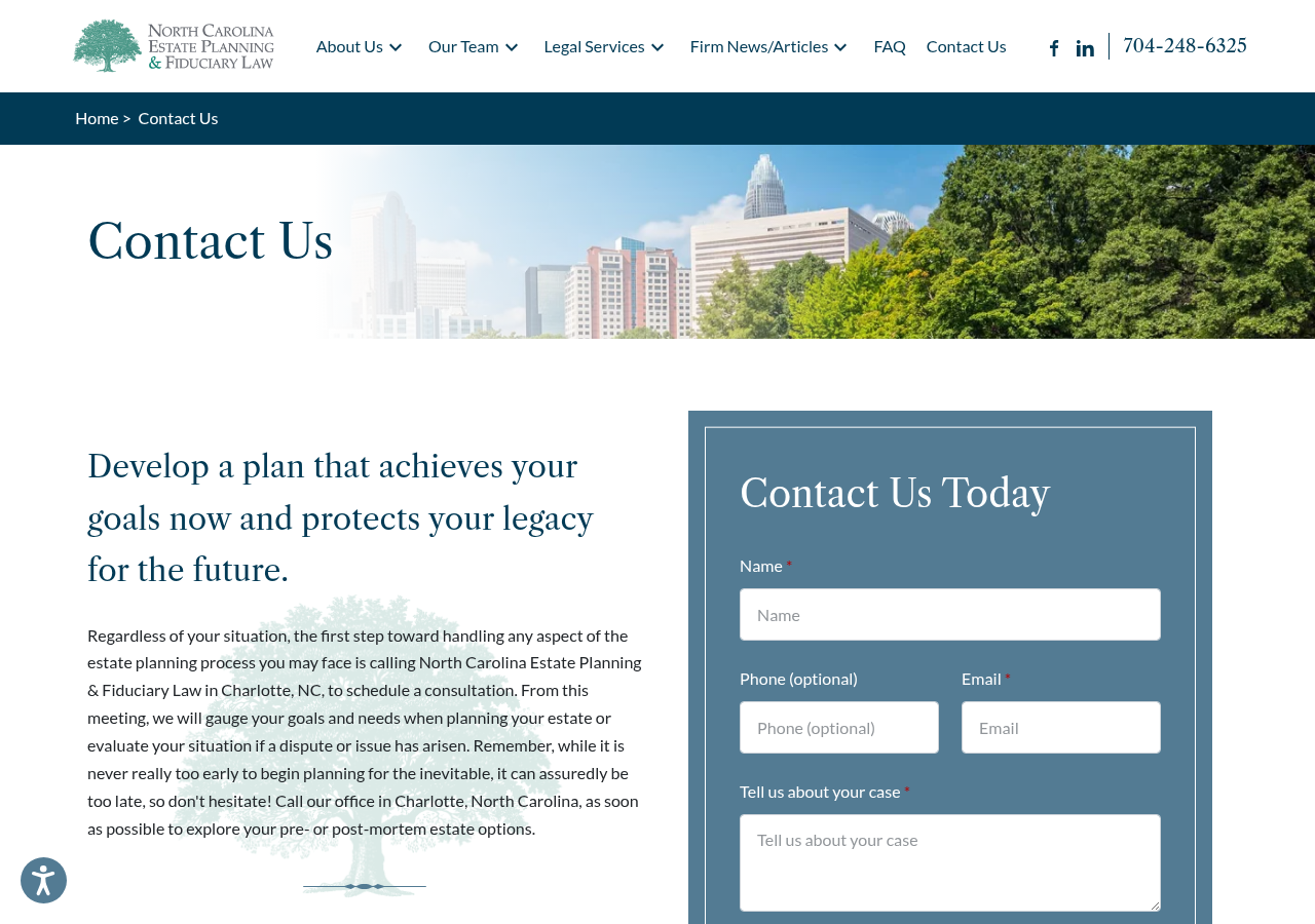 Screenshot of Contact Us | North Carolina Estate Planning & Fiduciary Law