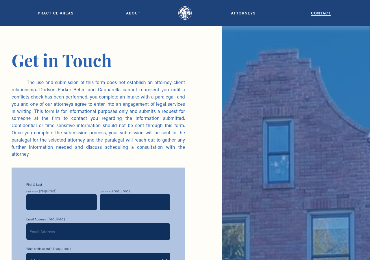 Screenshot of Dodson Parker Behm & Capparella – Nashville Law Firm | Contact Us