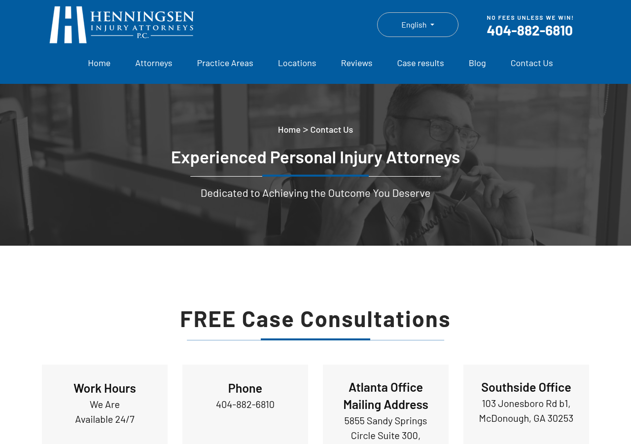 Screenshot of FREE Case Consultations