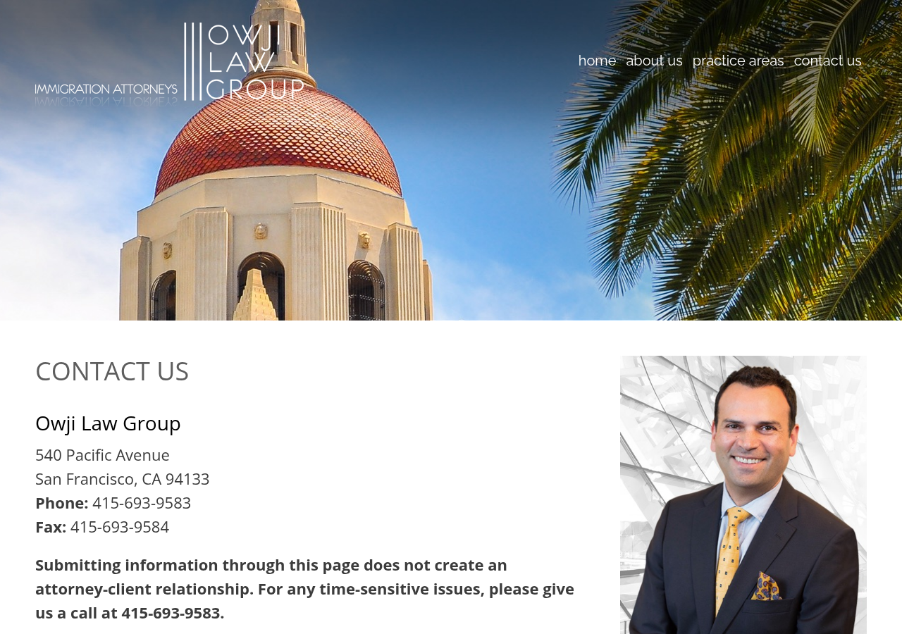 Screenshot of Contact Us | Owji Law Group