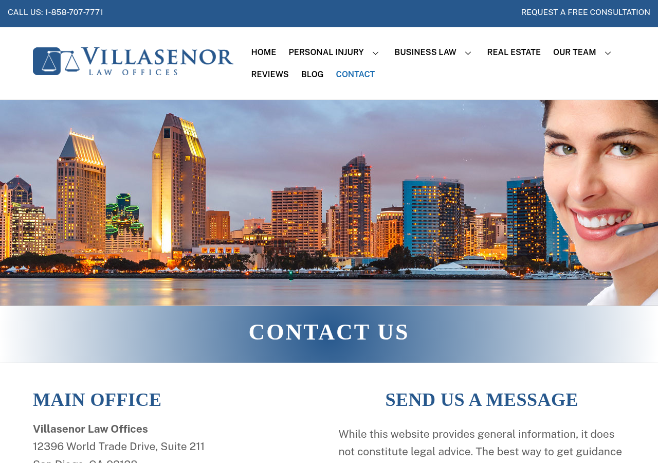 Screenshot of CONTACT US | Villasenor Law Offices