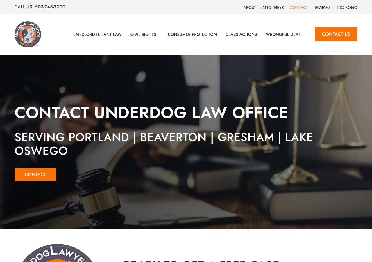 Screenshot of Contact Us | Get Free Legal Advice Today in Oregon