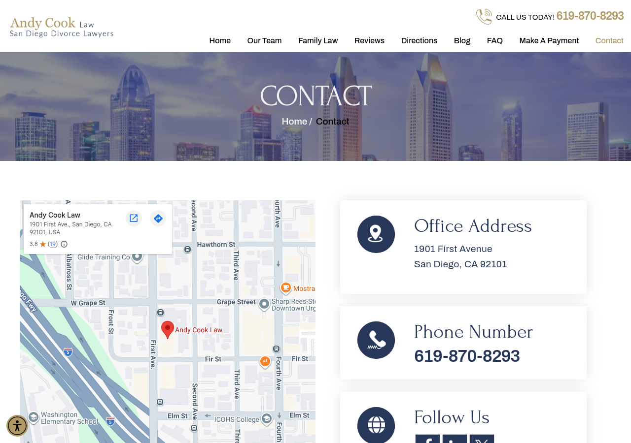 Screenshot of San Diego Child Custody Lawyer | Contact