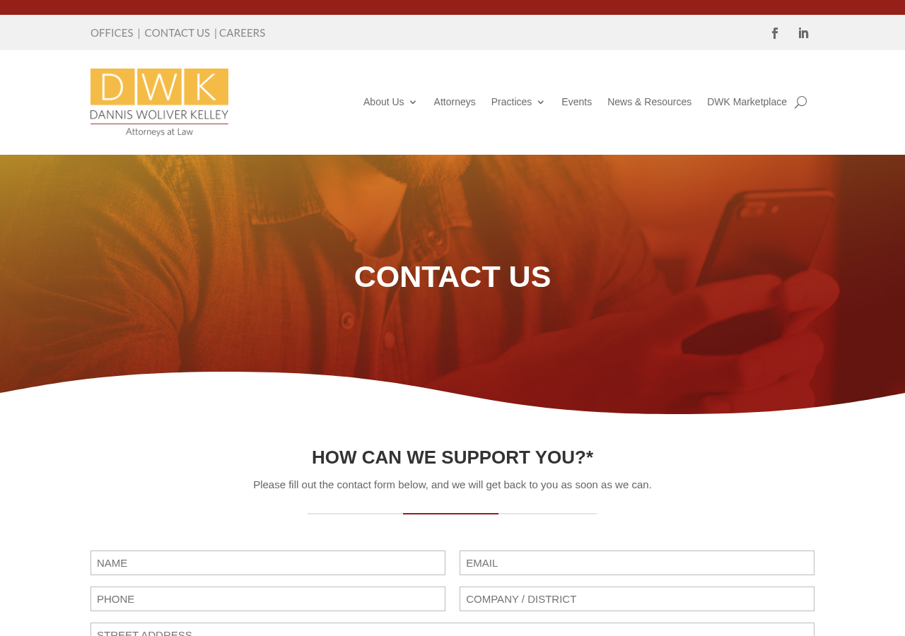 Screenshot of Contact | Dannis Woliver Kelley