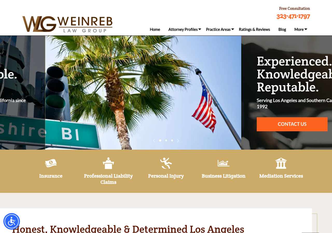 Screenshot of Los Angeles Law Firm | Weinreb Law Group