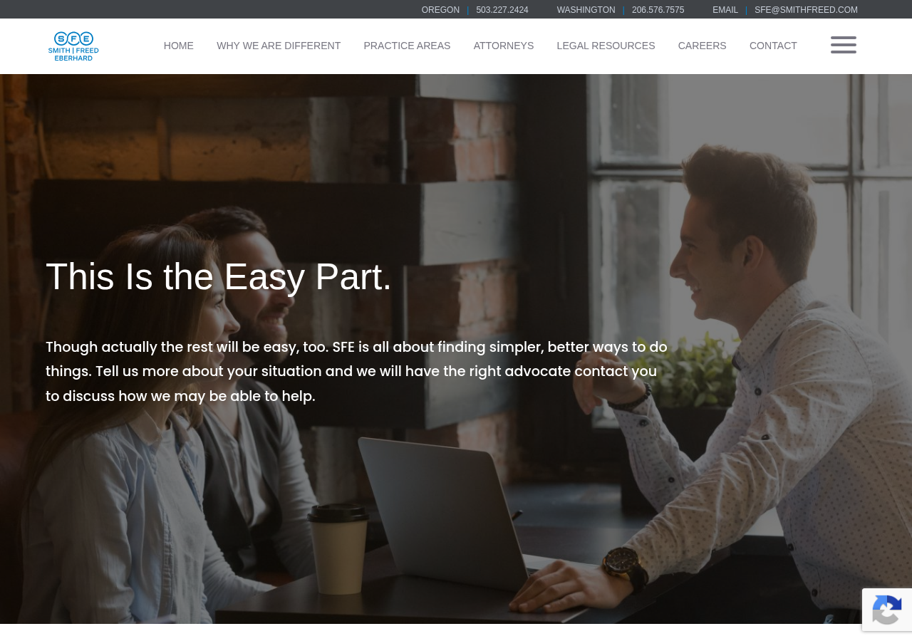 Screenshot of Contact Us | Smith Freed Eberhard