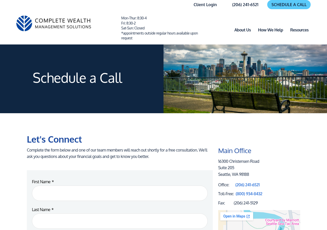 Screenshot of Contact Us | Complete Wealth Management Solutions
