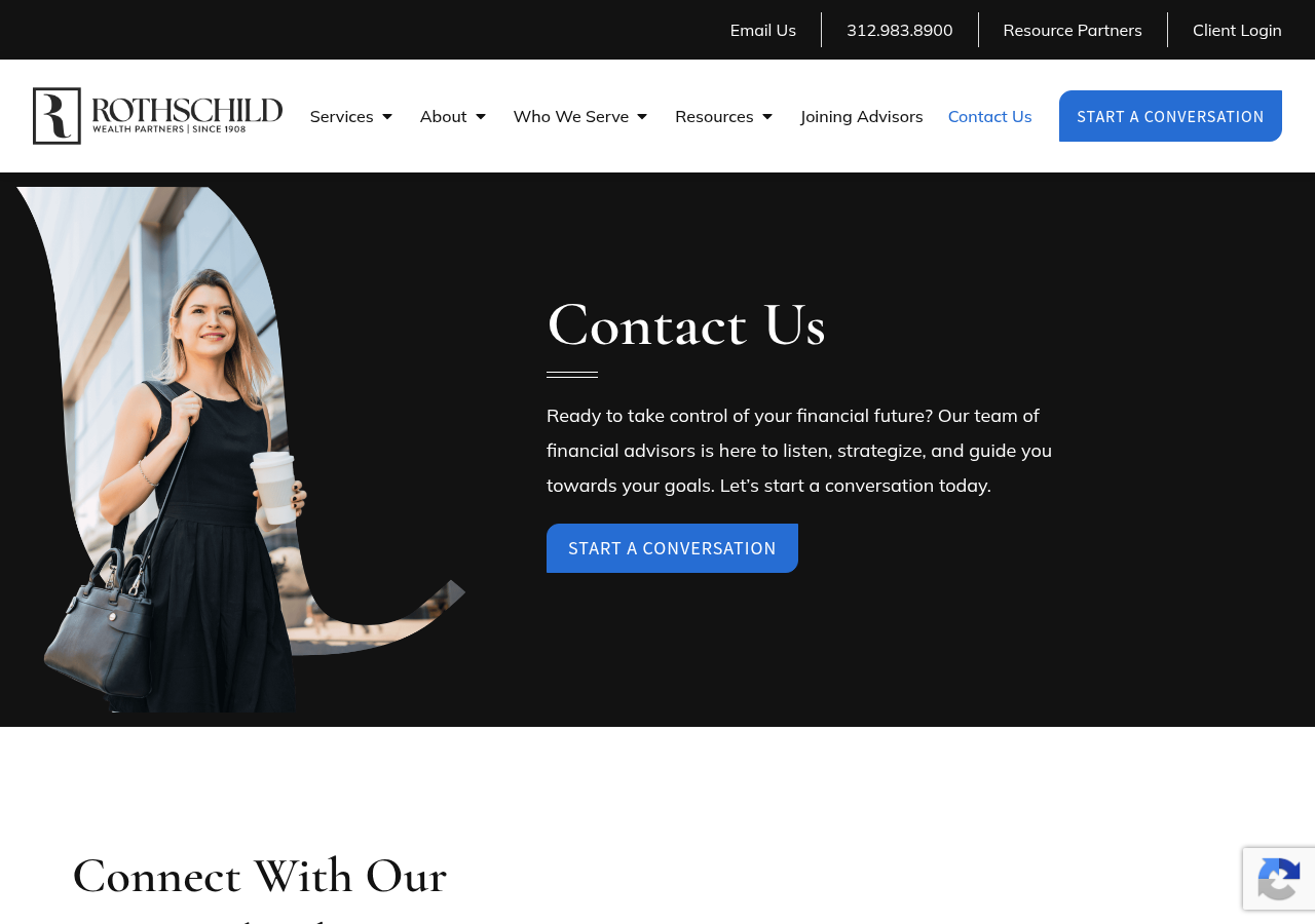 Screenshot of Contact Us | Schedule an Assessment | Rothschild Wealth Partners