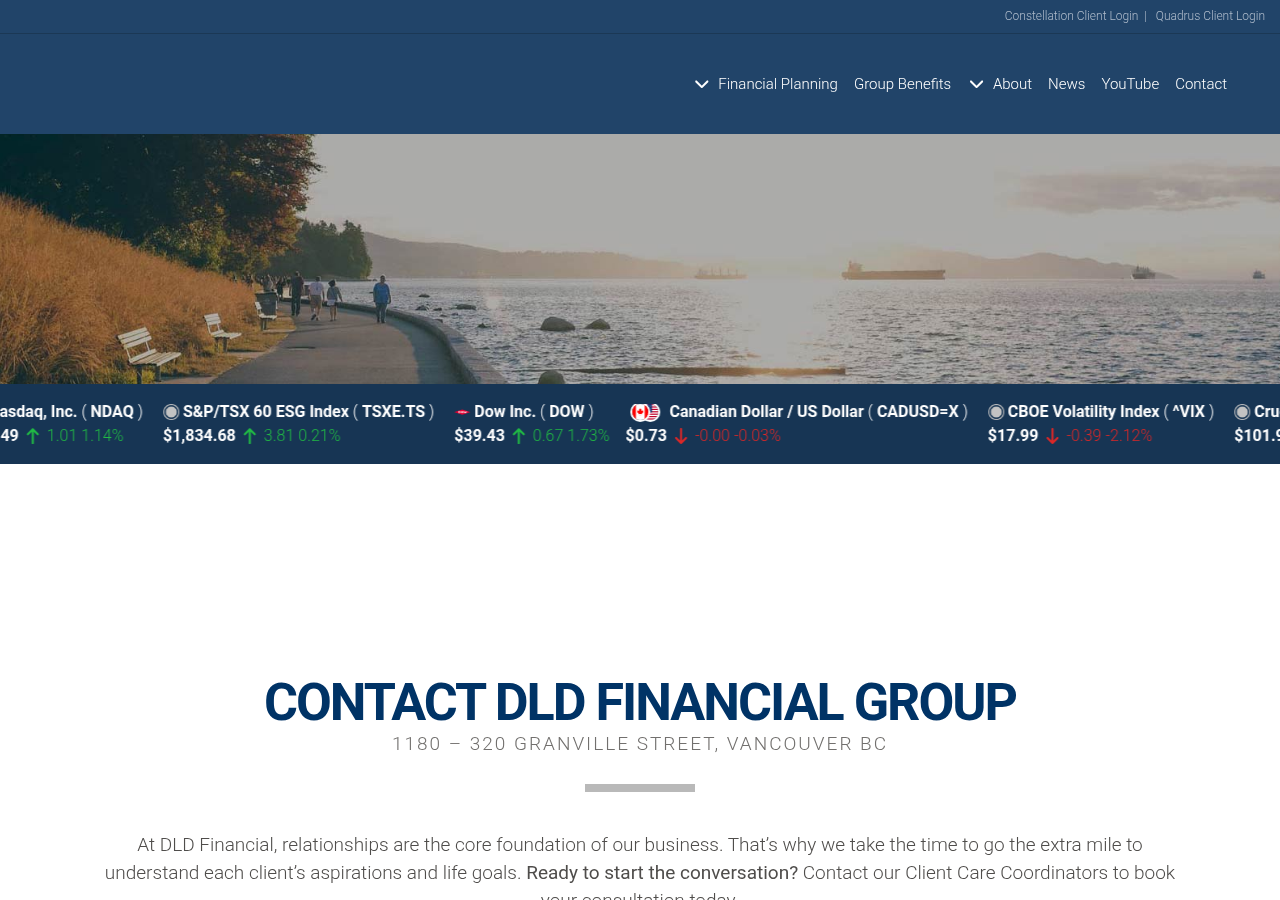 Screenshot of Contact Certified Financial Planners at DLD | Vancouver BC