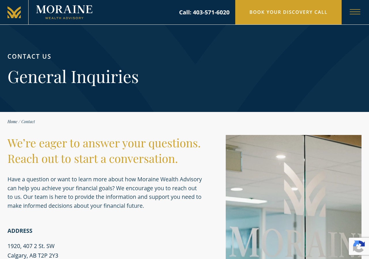 Screenshot of Contact - Moraine Wealth Advisory