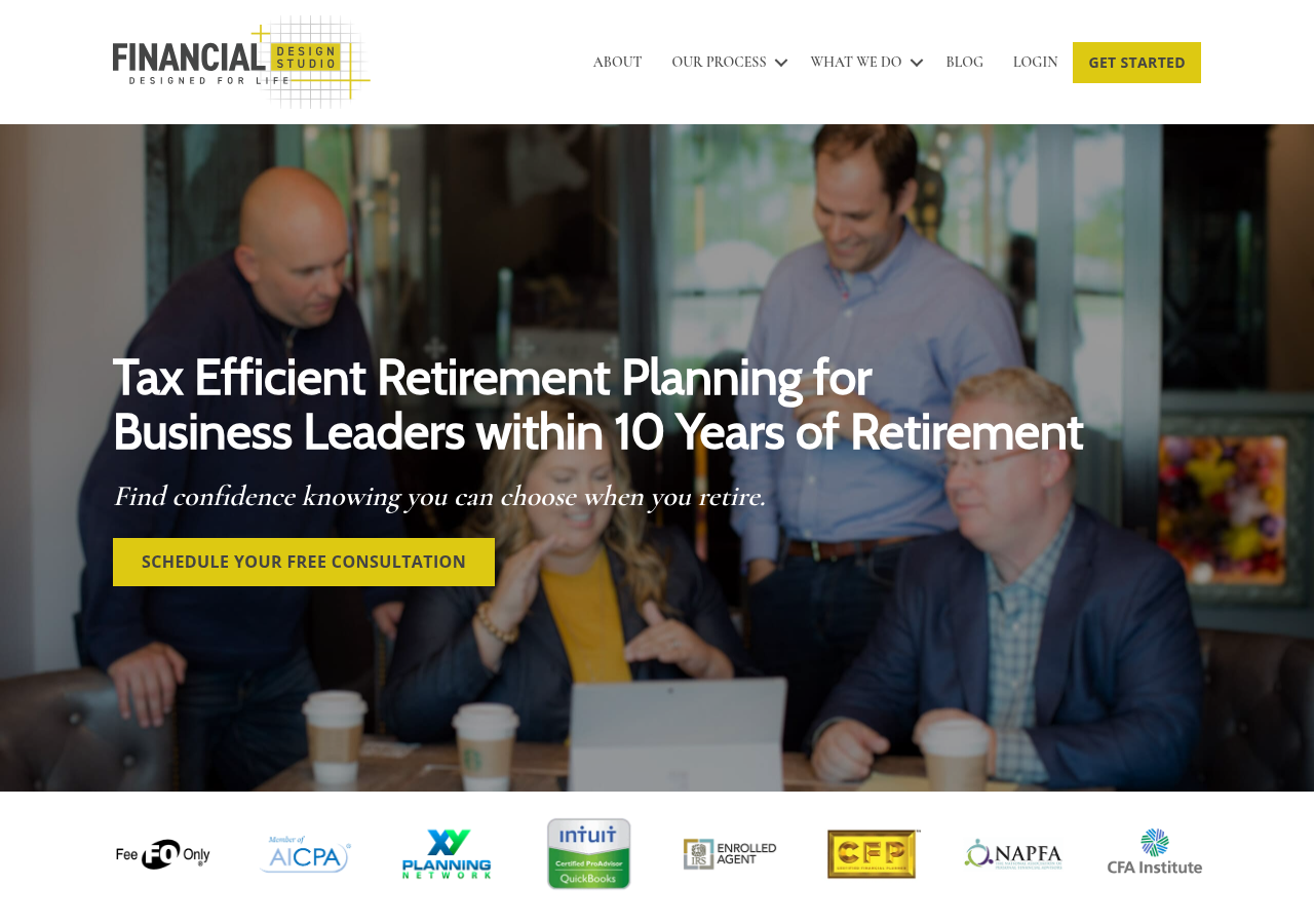 Screenshot of Tax Efficient Retirement Planning | Financial Design Studio