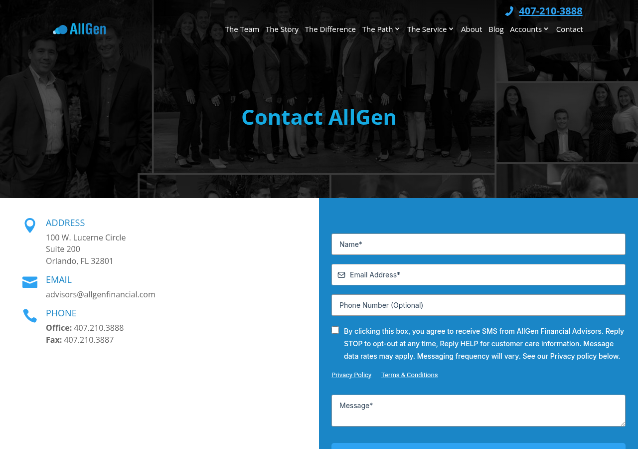 Screenshot of Wealth Management Orlando | Financial Planning | AllGen