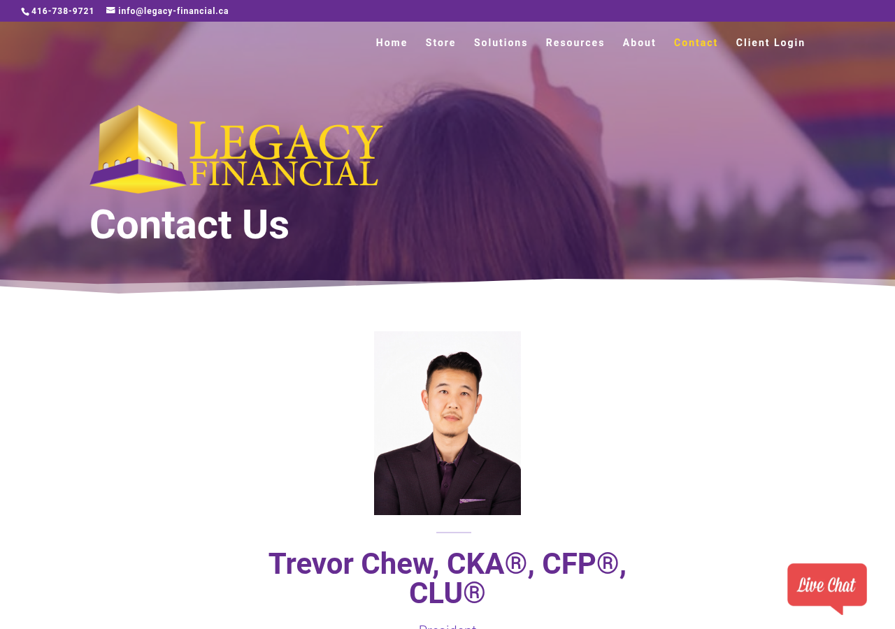 Screenshot of Contact | Legacy Financial