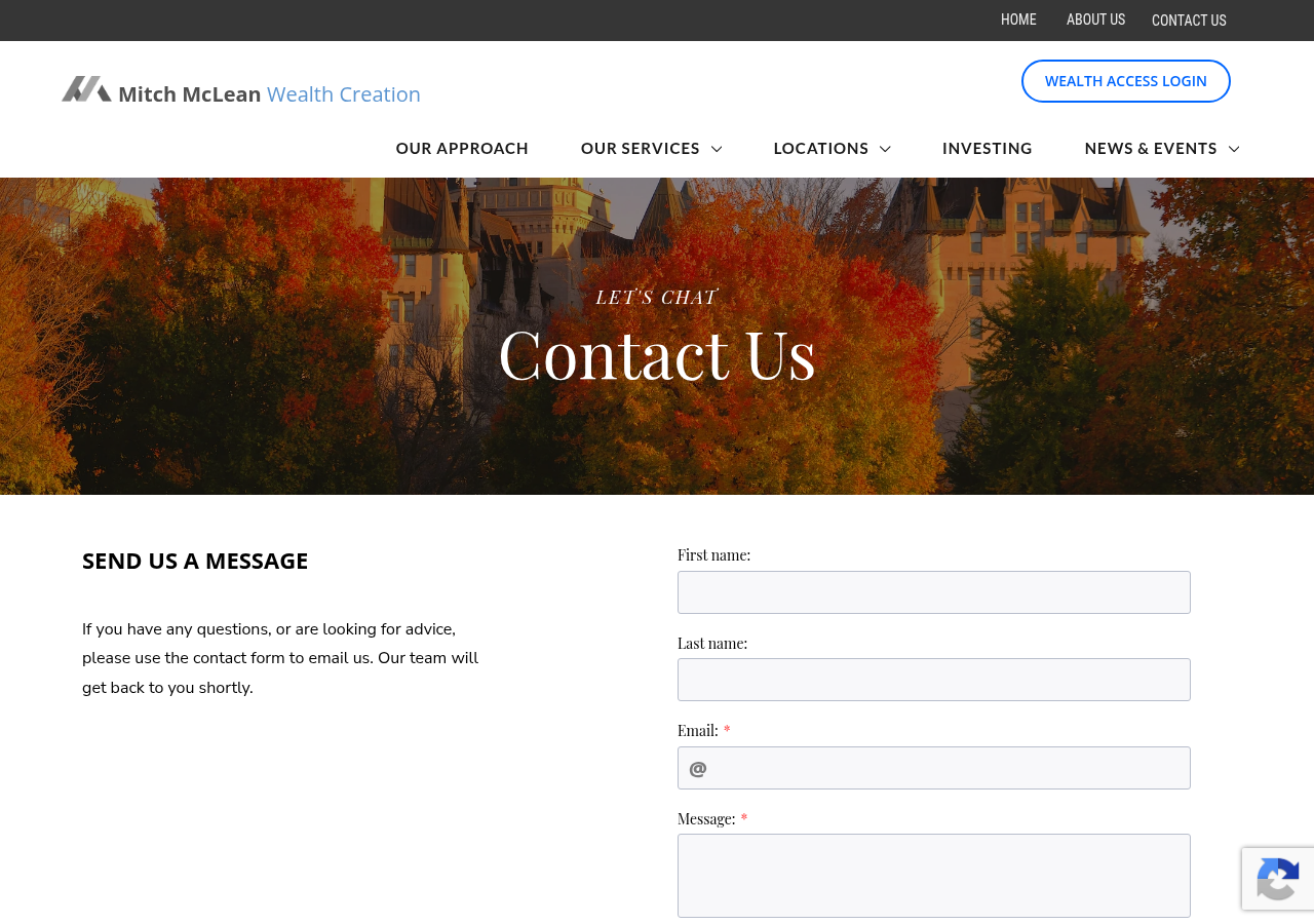 Screenshot of Mitch McLean Wealth Creation - Contacttwitter-color-circle-outlinefacebook-color-circle-outlinelinkedin-color-circle-outline