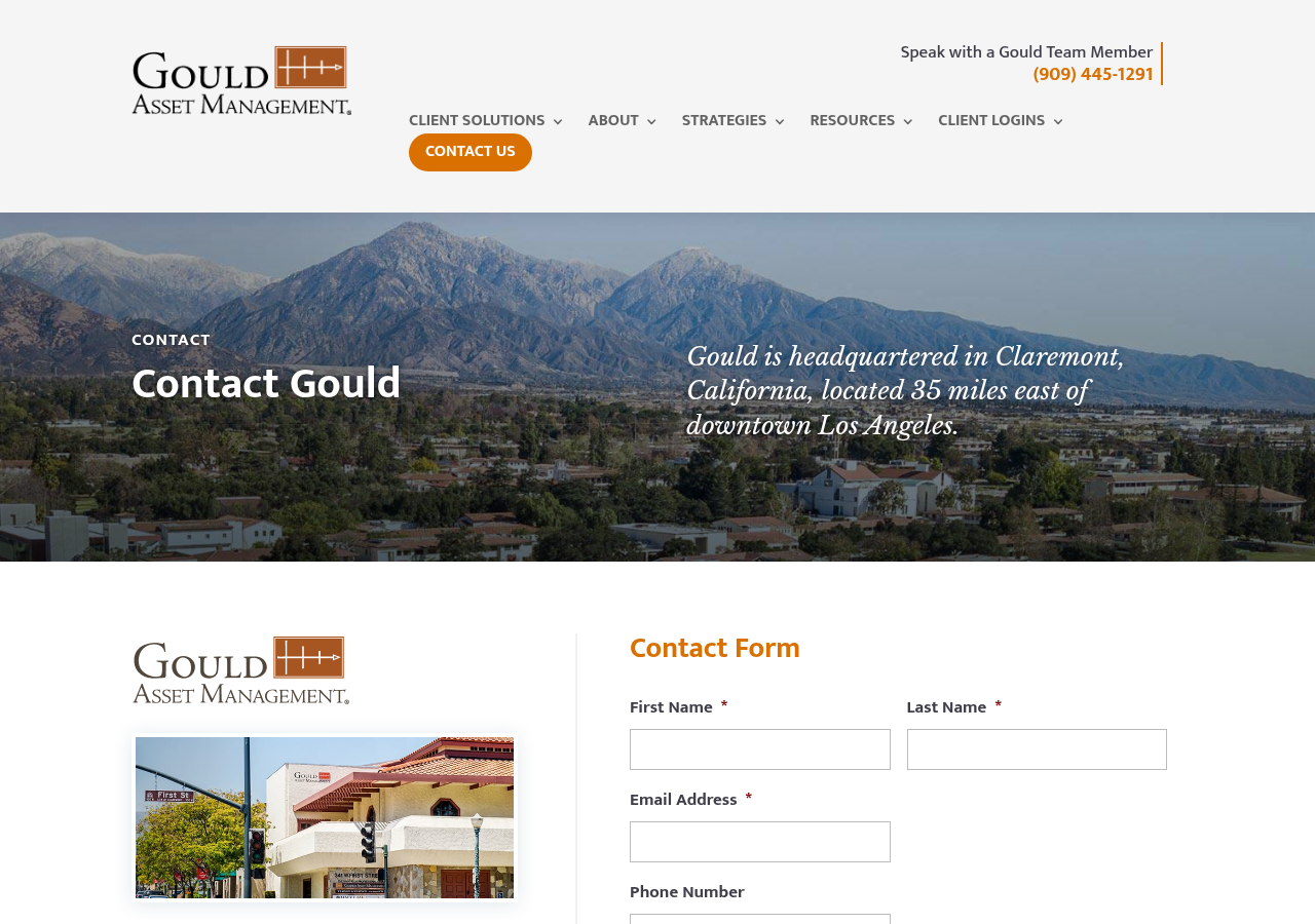 Screenshot of Contact Us | Gould Asset Management | Financial Planner in CA