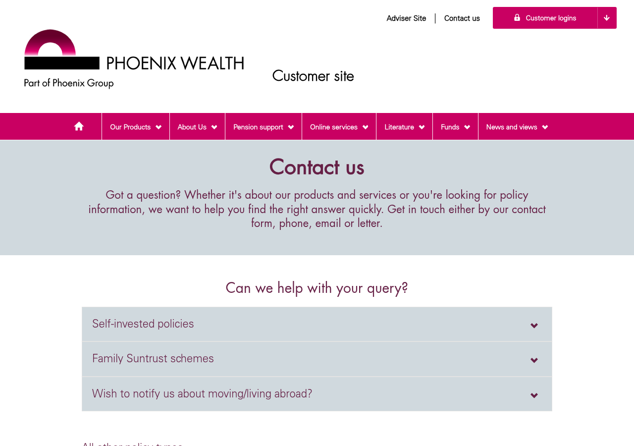 Screenshot of Contact Us | Phoenix Wealth | Phoenix Wealth