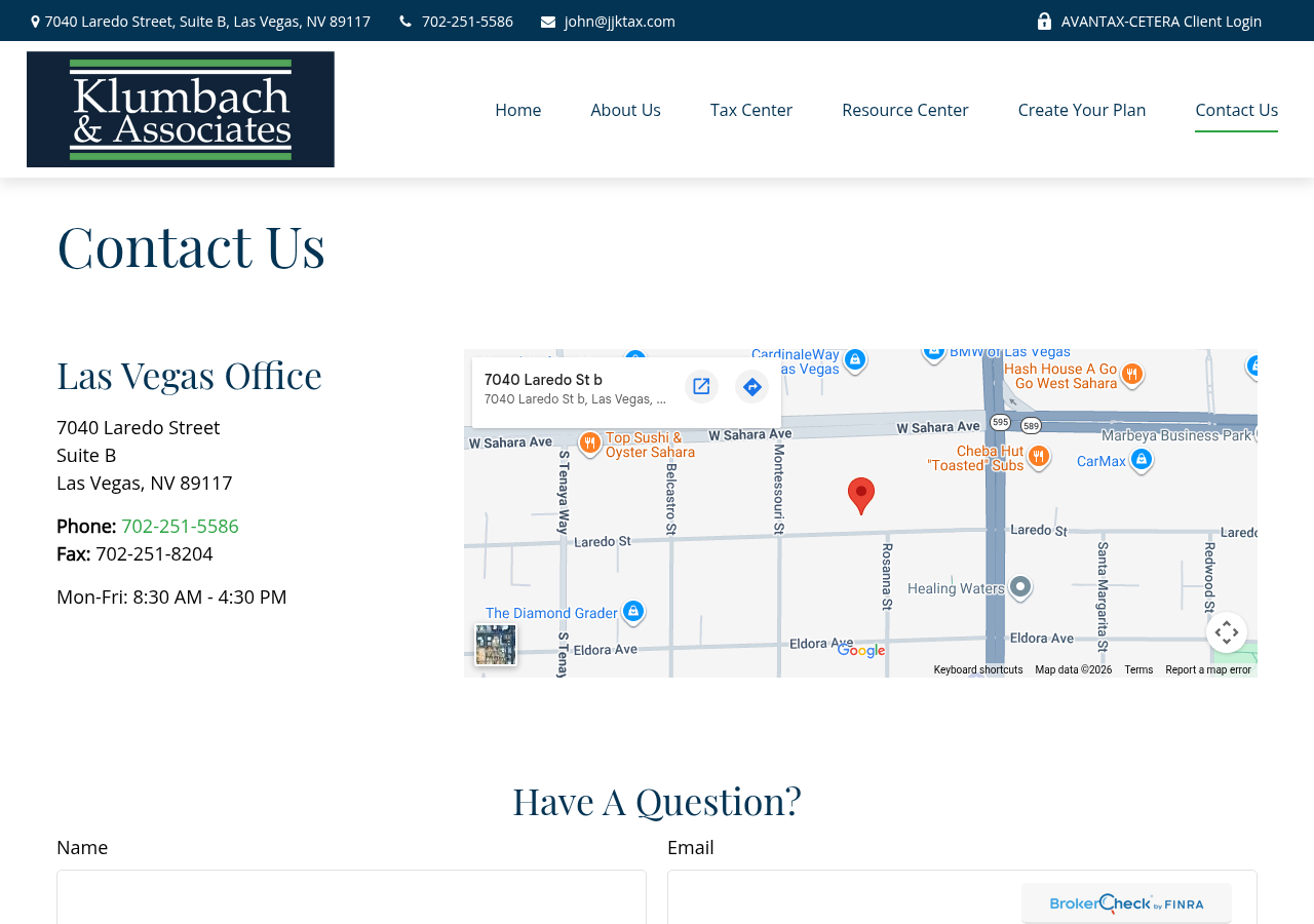 Screenshot of Contact