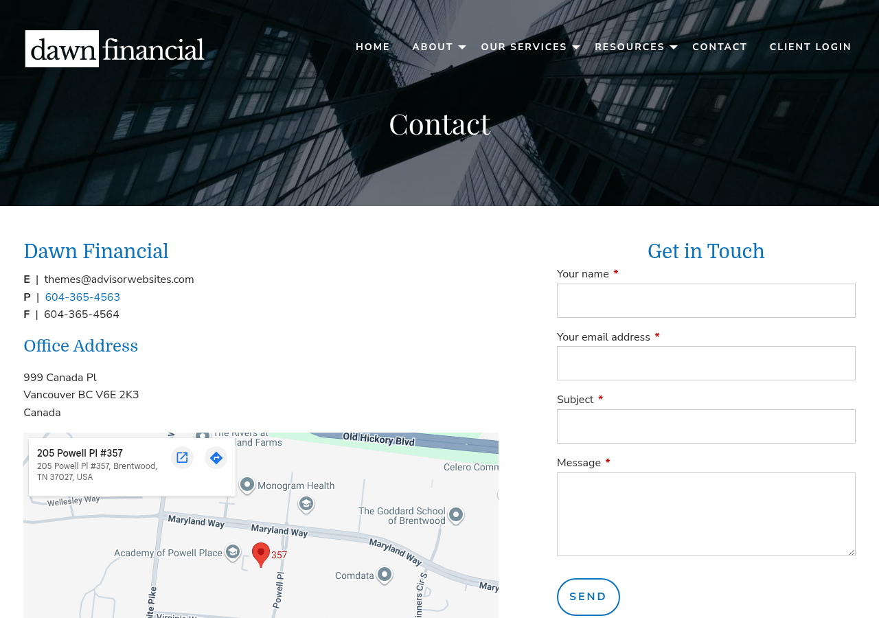 Screenshot of Contact | AW Dawn Theme