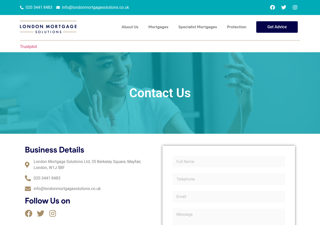 Screenshot of Contact Us - London Mortgage Solutions