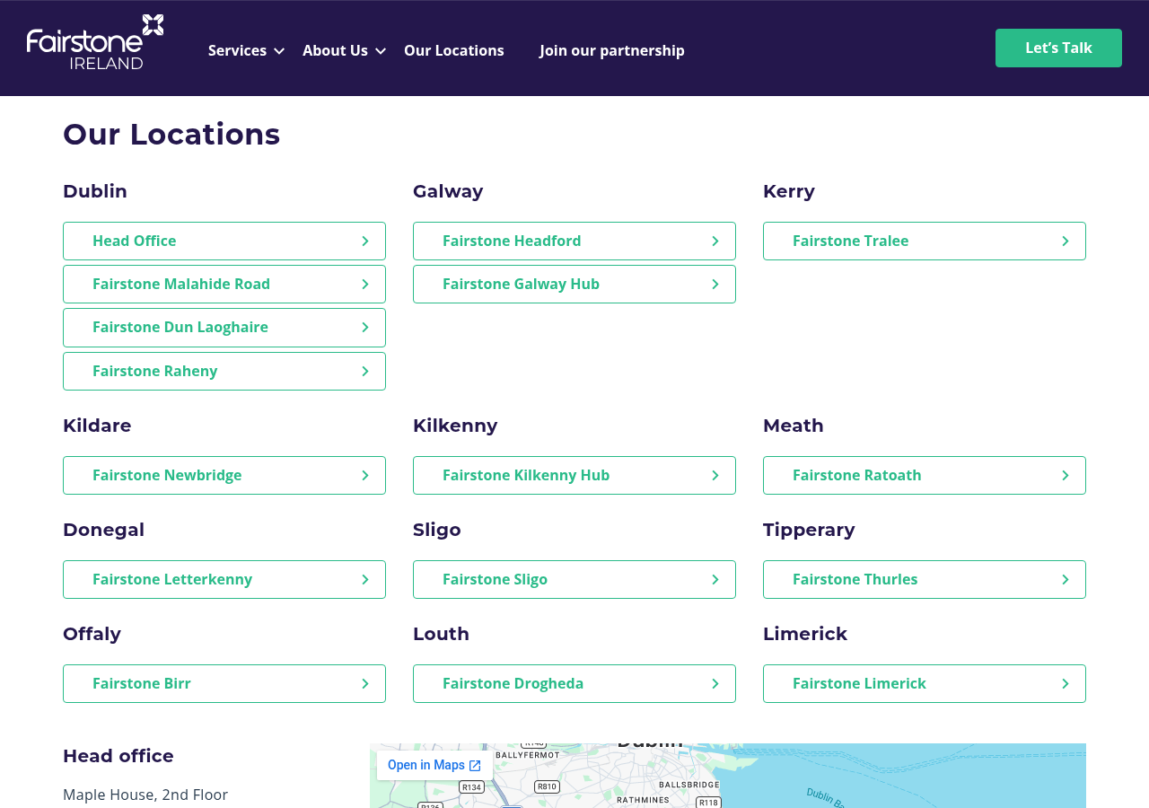 Screenshot of Our Locations | Fairstone