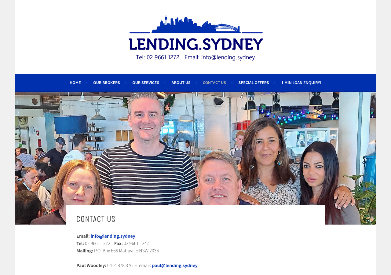 Screenshot of Contact us – Lending.Sydney