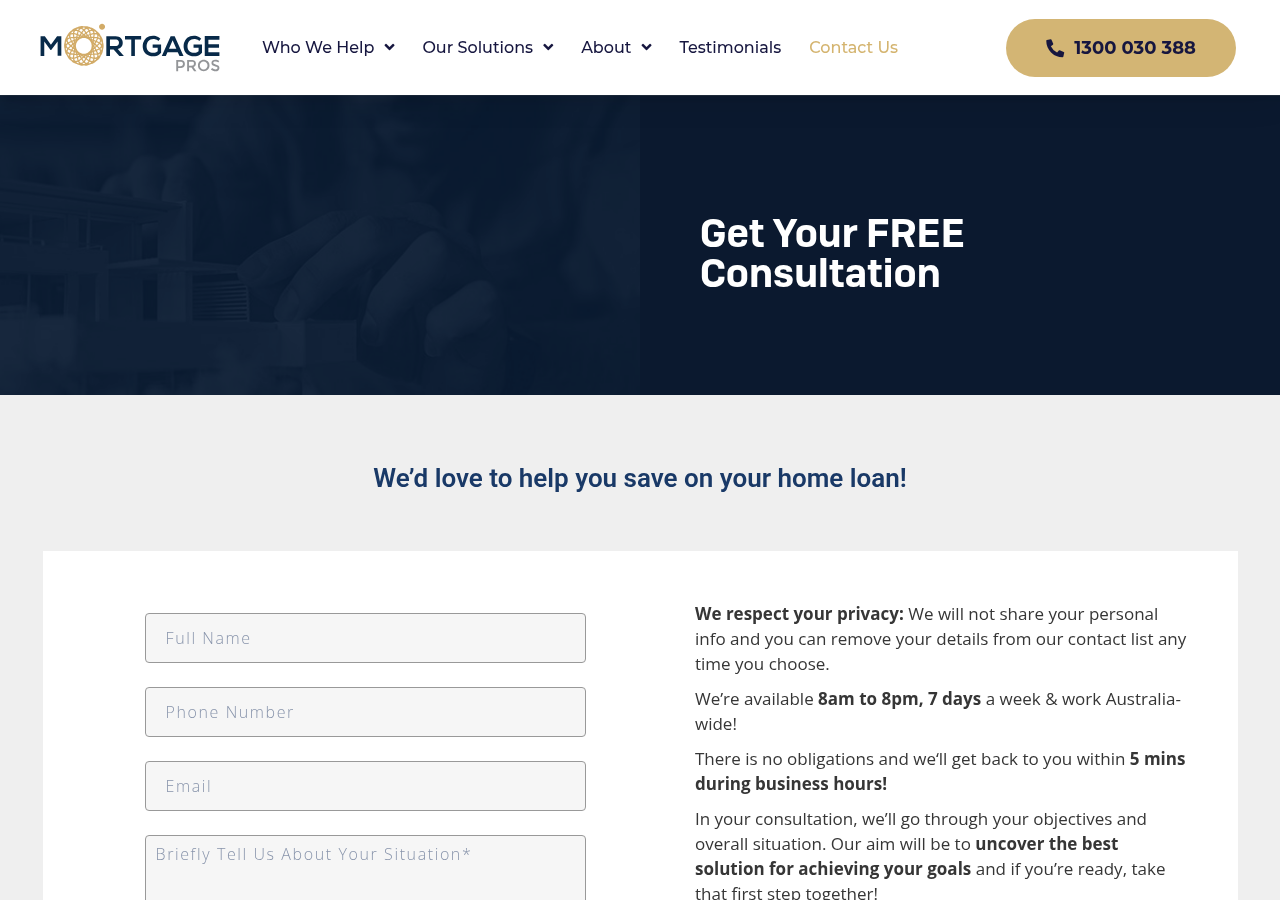 Screenshot of Contact Us - Mortgage Pros