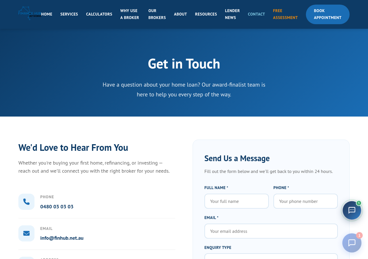 Screenshot of Contact Us | Finance Hub - Get in Touch Today