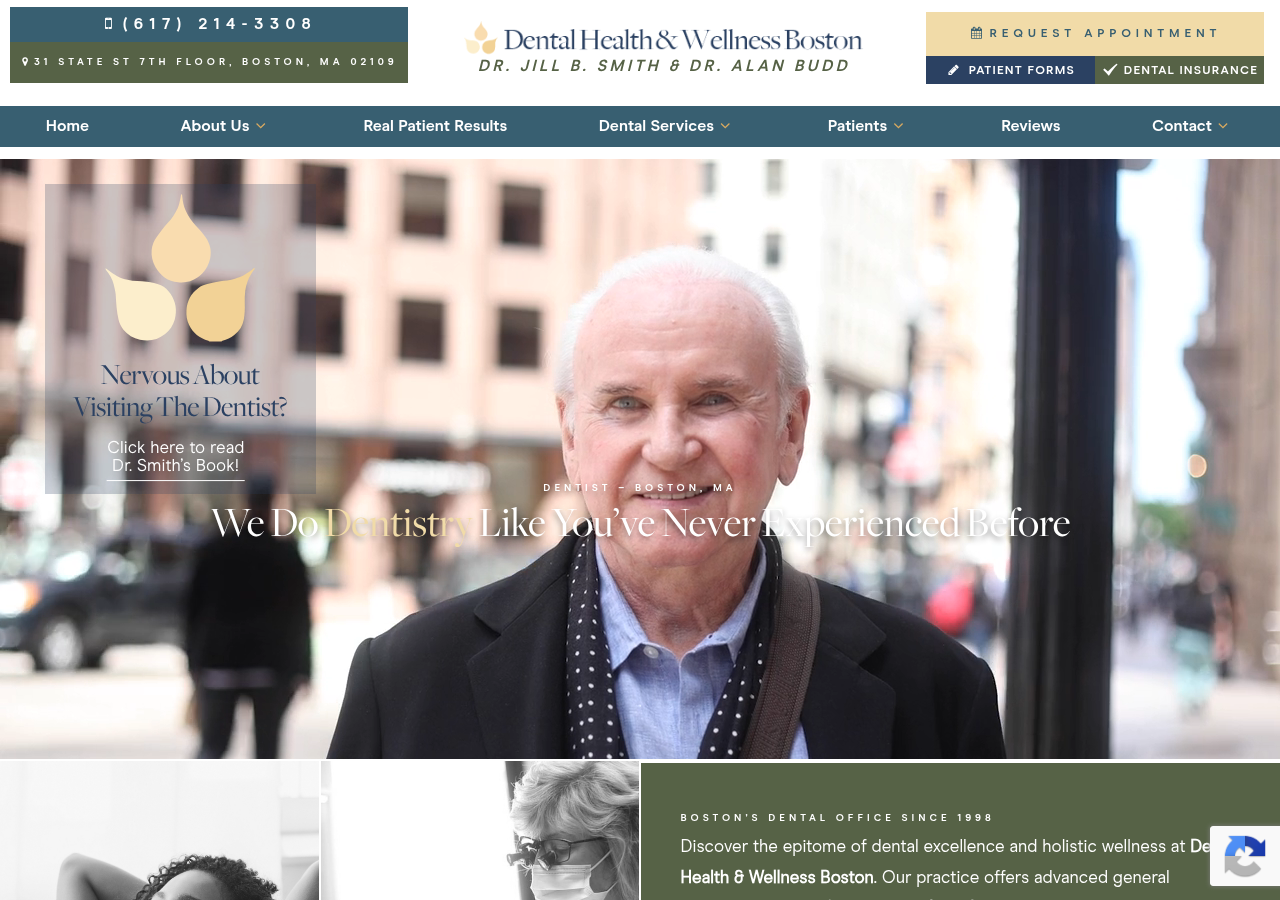 Screenshot of Dentist Boston, MA | Dentist Near Me | Local Dentist | Dentist Office Near Me | Cost of Dental Care | Dental Health & Wellness Boston