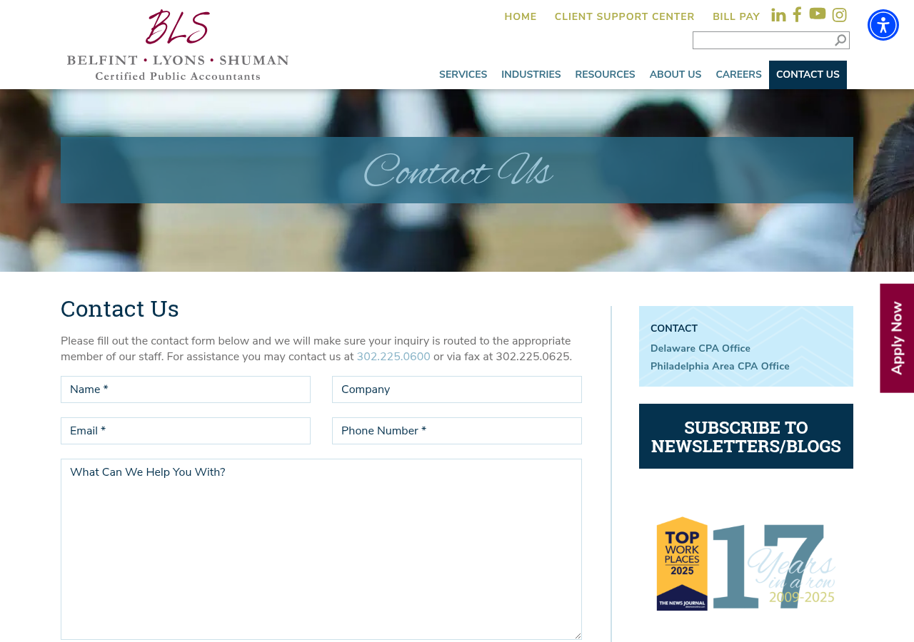 Screenshot of Contact Us | Delaware Accounting Firm | Delaware CPA
