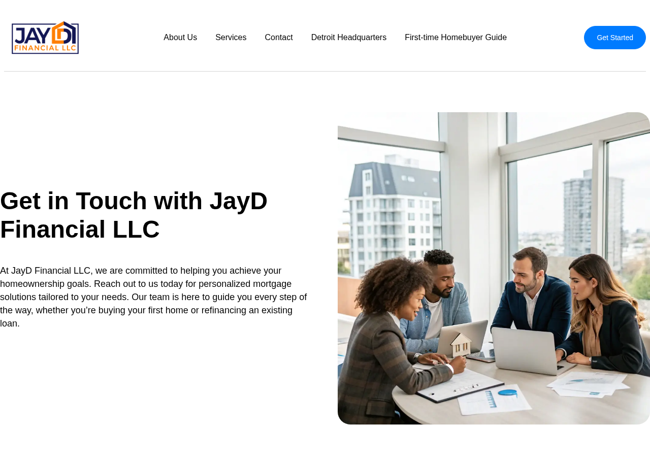 Screenshot of Contact – JayD Financial LLC – Detroit Mortgage Broker