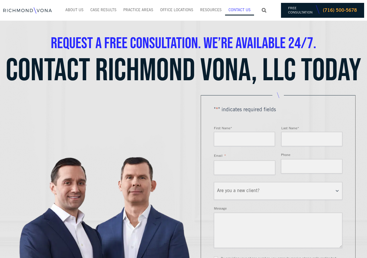 Screenshot of Contact Us | Richmond Vona, LLC