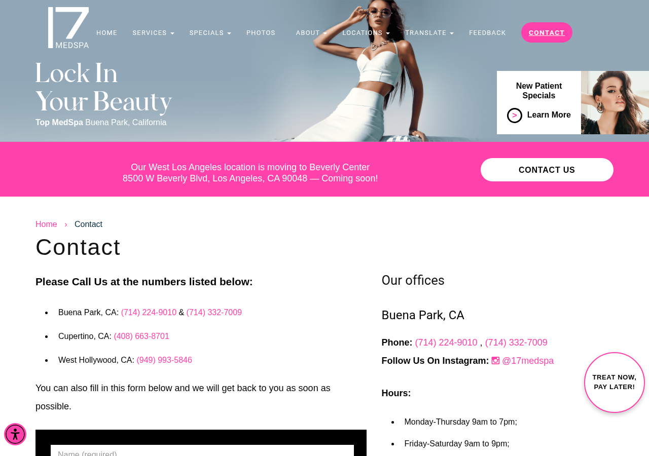 Screenshot of Contact 17MedSpa