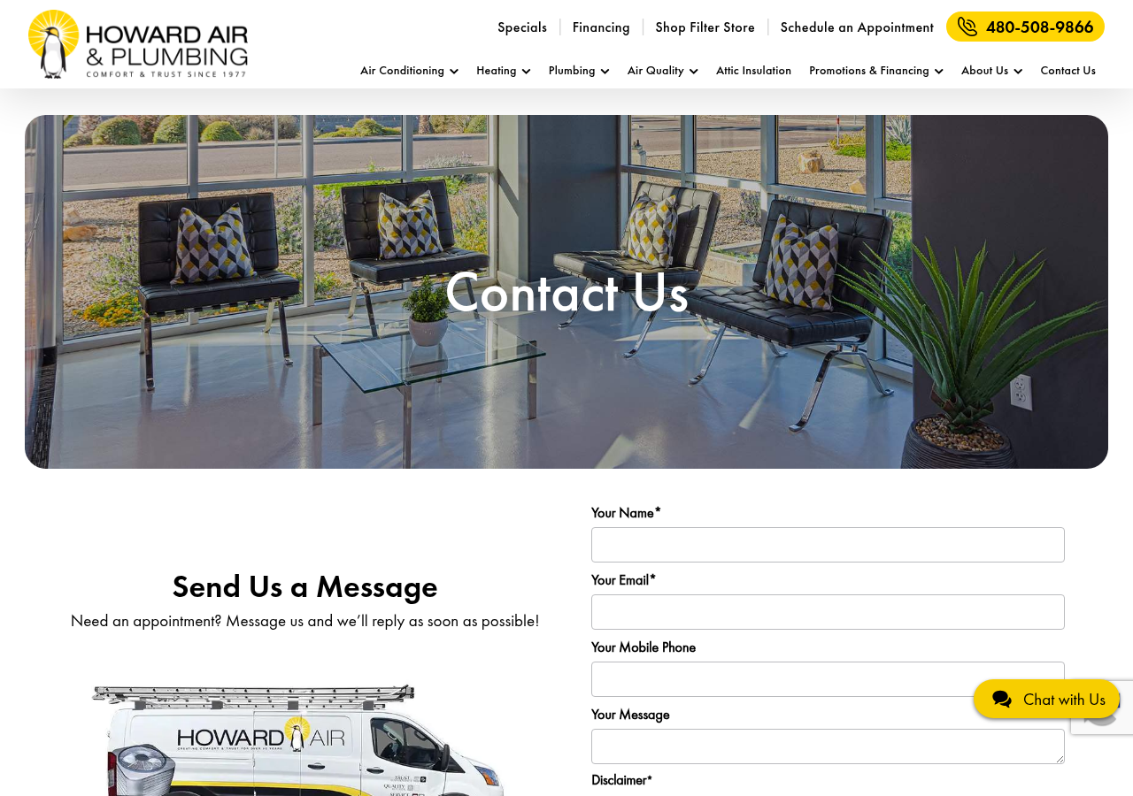 Screenshot of Contact Us