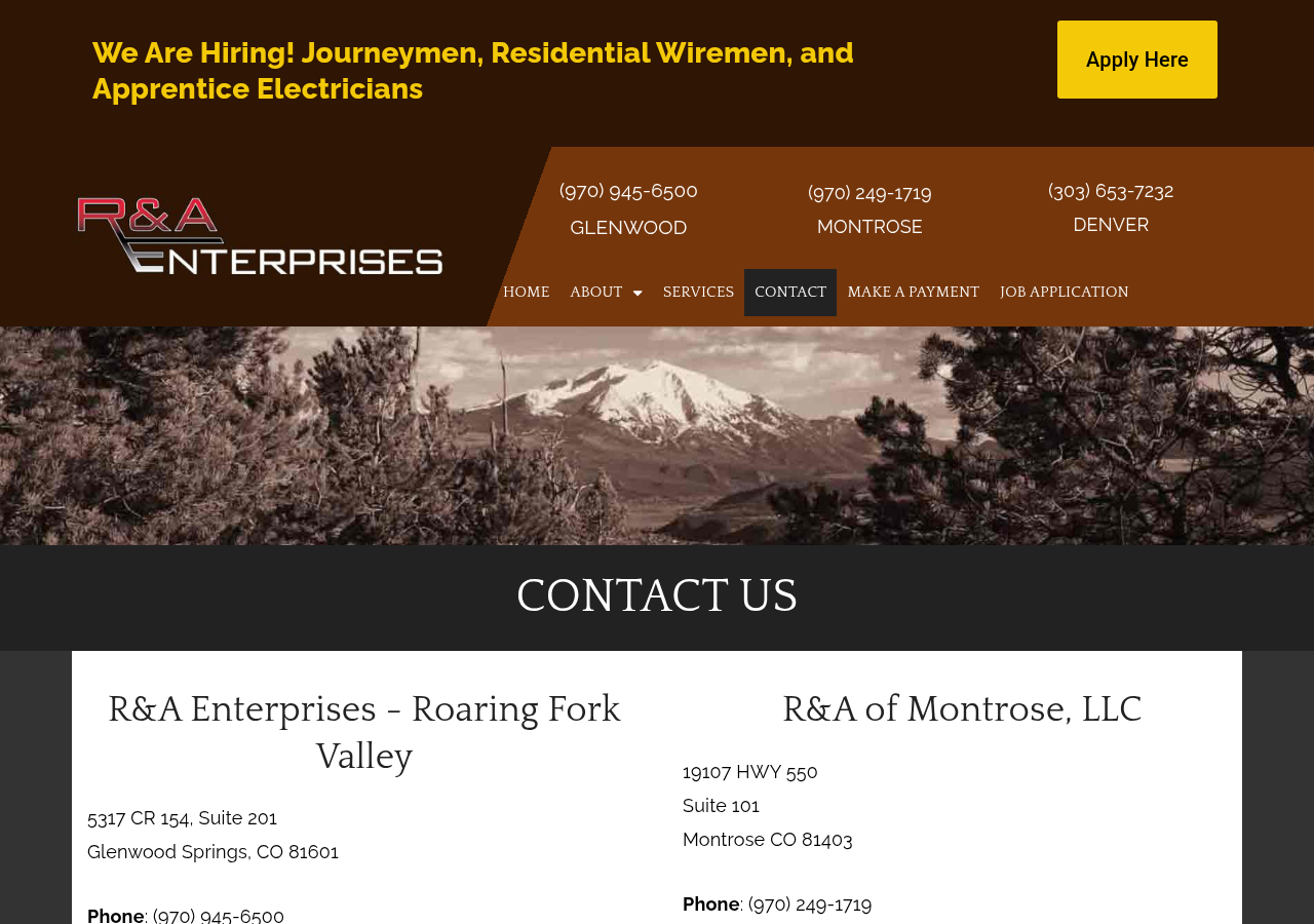 Screenshot of Contact - RA Enterprises