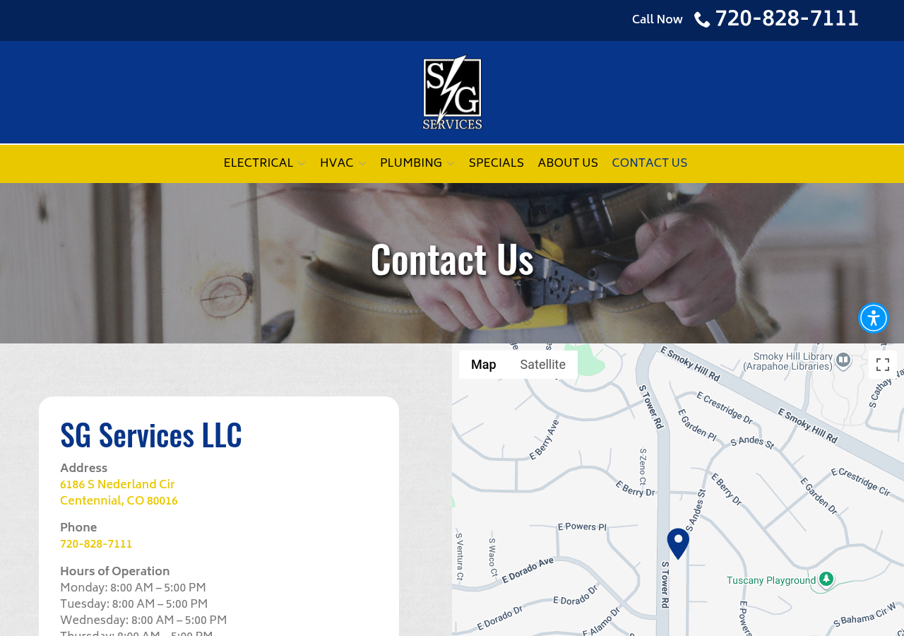 Screenshot of Contact Us | Metro Denver Area | SG Services LLCchevron-leftchevron-rightchevron-upchevron-rightchevron-leftarrow-backstarphonequotecheckbox-checkedsearchwrenchinfoshieldplayconnectionmobilecoin-dollarspoon-knifeticketpushpinlocationgiftfirefeedbubbleshomeheartcalendarprice-tagcredit-cardclockenvelopfacebookinstagramtwitteryoutubepinterestyelpgoogleredditlinkedinenvelopebbbpinteresthomeadvisorangiesfacebookgoogle