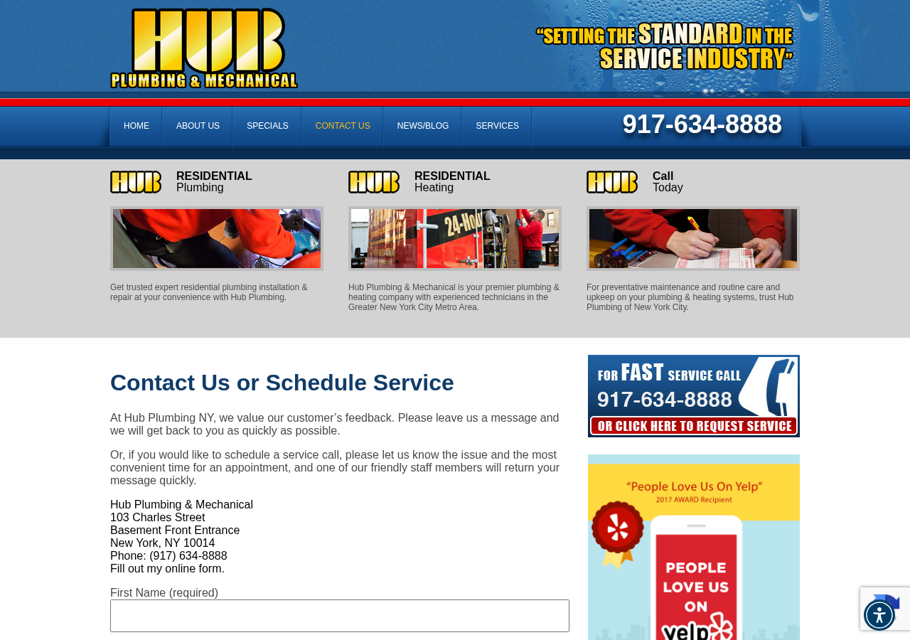 Screenshot of Contact Hub Plumbing | NYCRequest Service | Need a Plumber