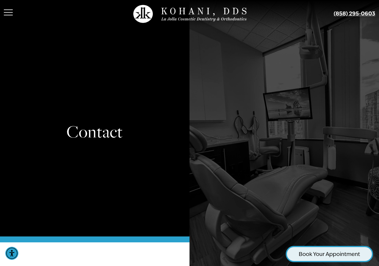 Screenshot of Contact Us | San Diego, CA | La Jolla Cosmetic Dentistry & Orthodontics